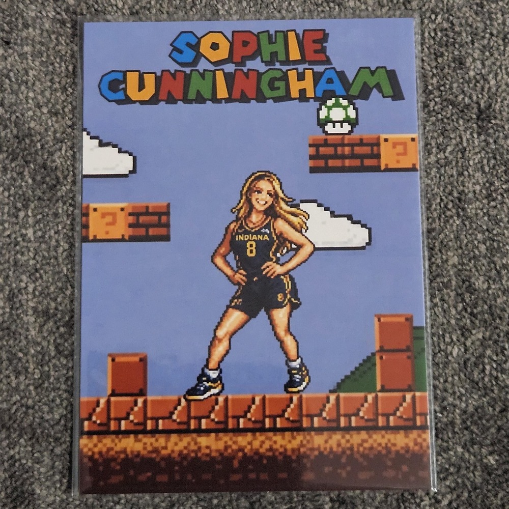Sophie Cunningham CUSTOM Super Mario Brothers Basketball Card